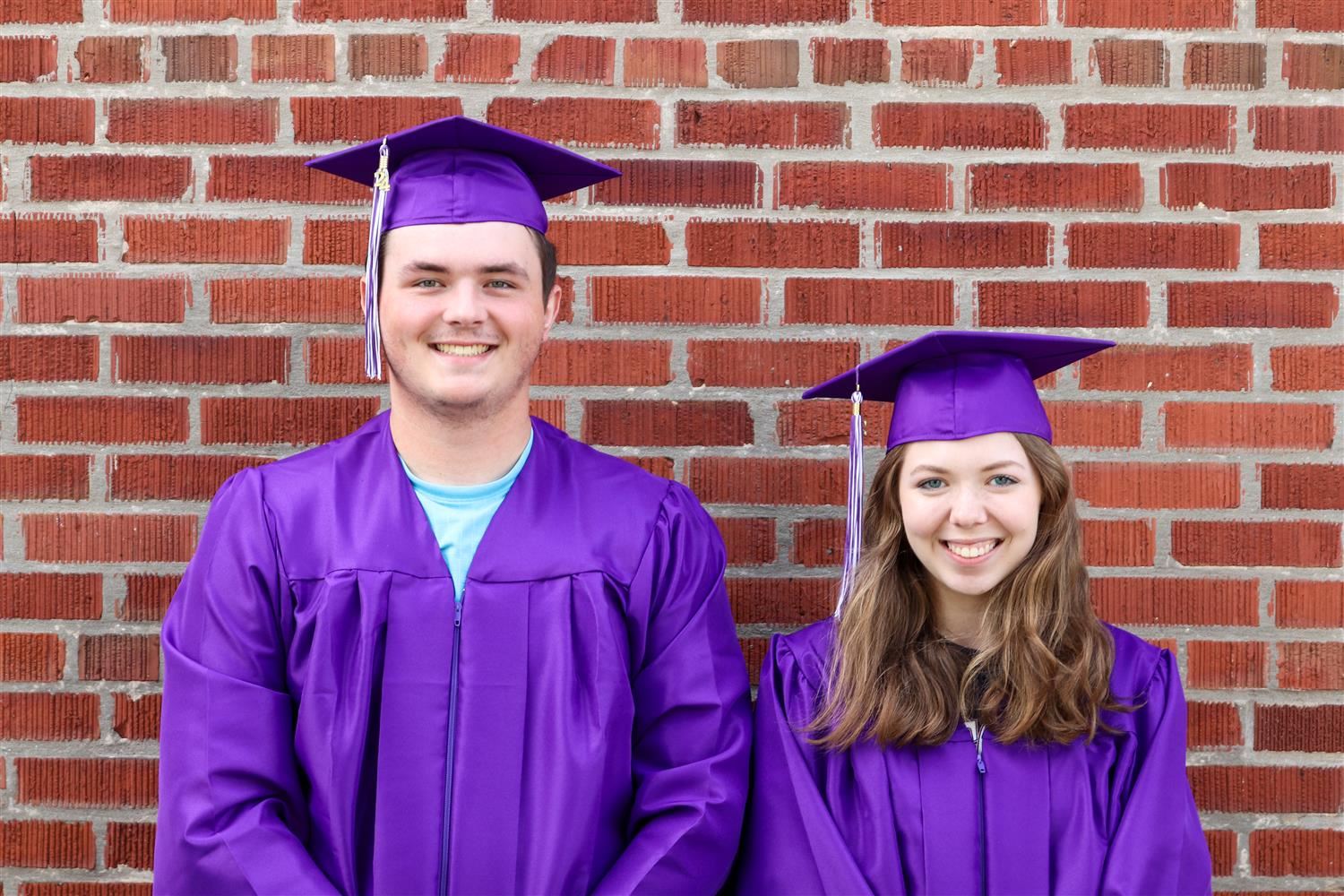  Hannibal High School valedictorian James Moore and salutatorian Chloe Kerst