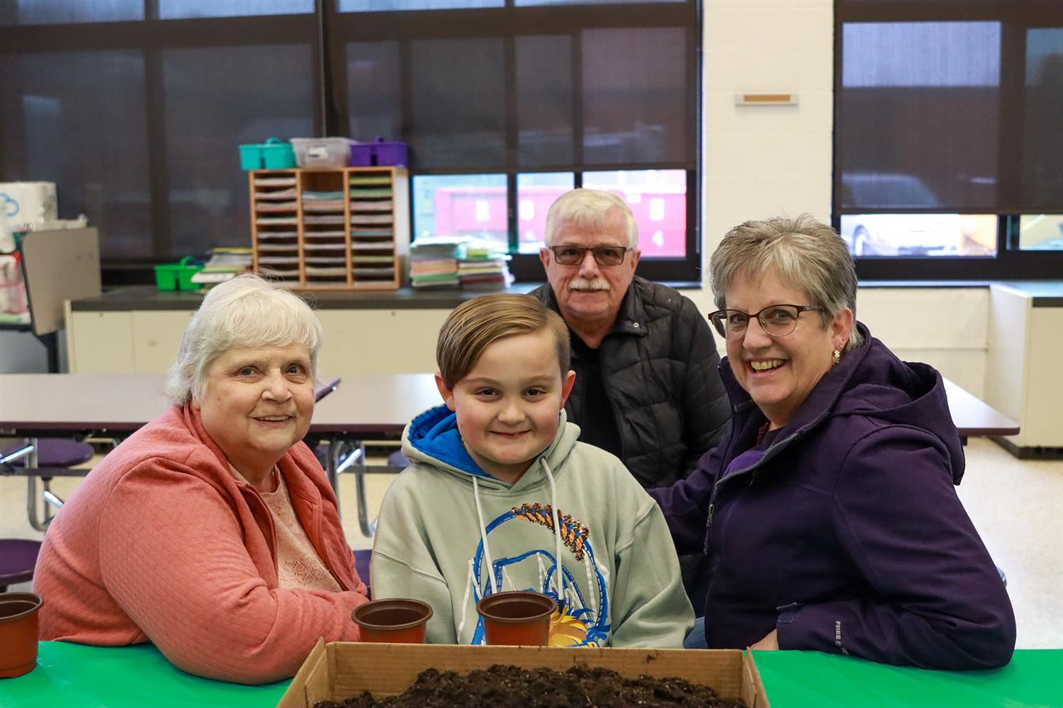  Hannibal students enjoy spending time with their grandparents and grownups during a recent event.