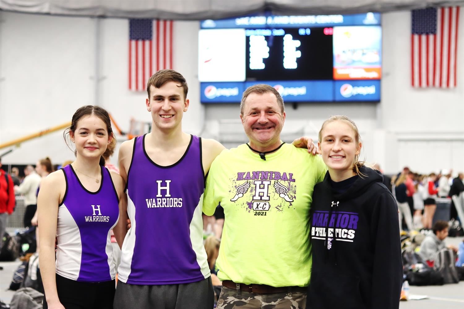 Section III state qualifiers Milina Marchenko, Alex Hall and Lena Turaj join coach P.