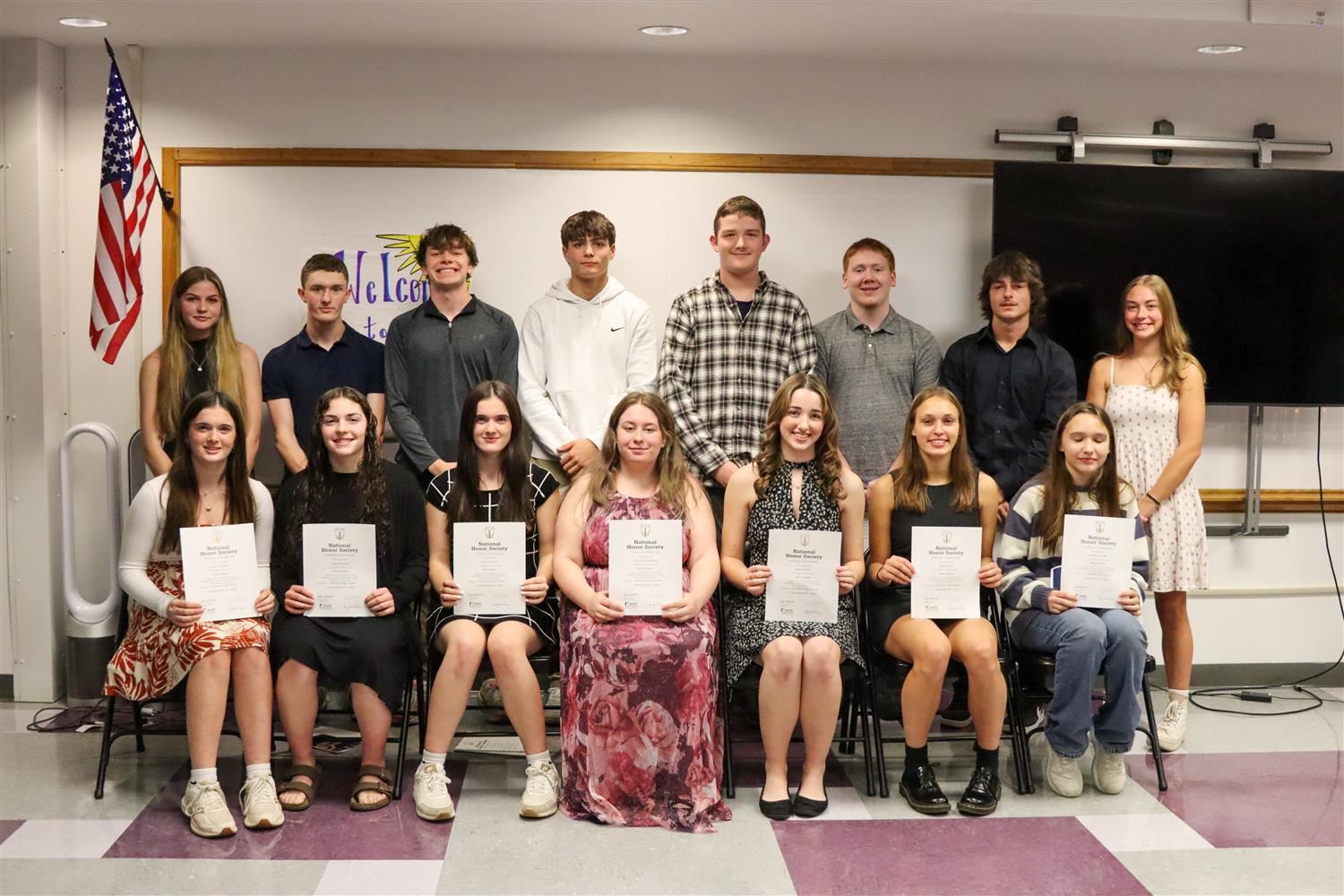  The newest members of the Sadie Adamy chapter of the National Honor Society at Hannibal High School